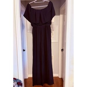 Vince Camuto Black Off Shoulder Wide Leg Jumpsuit Women's Size 6